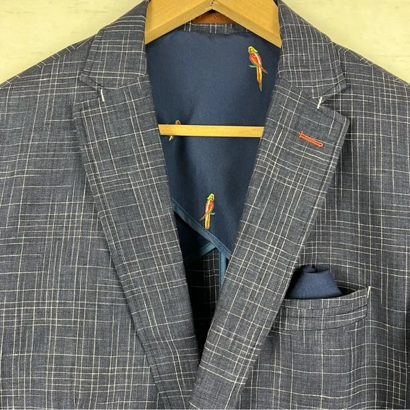 A Fish Named Fred Linen Blazer Jacket Size 40